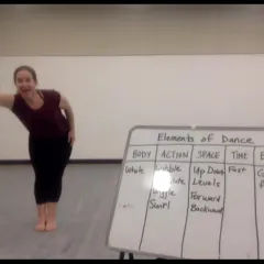 Dance Teaching Artist Kylie Murray performs and provides instruction during a Zoom video webinar