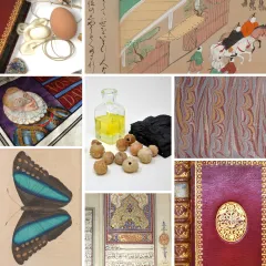 a collage of 7 images with a variety of books 