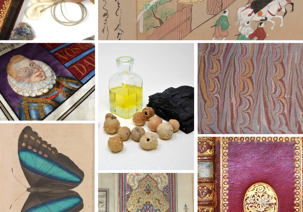 a collage of 7 images with a variety of books