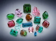 Group of elbaite gems::15324912