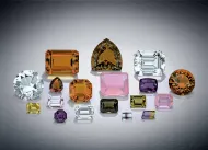Group of quartz gems::15324908