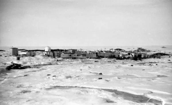 Research camp on an ice island