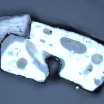 Melt inclusions in an olivine wafer