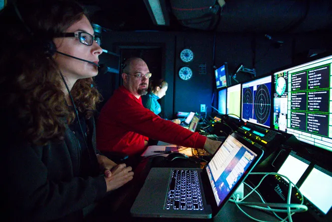 Andrea Quattrini in a control room