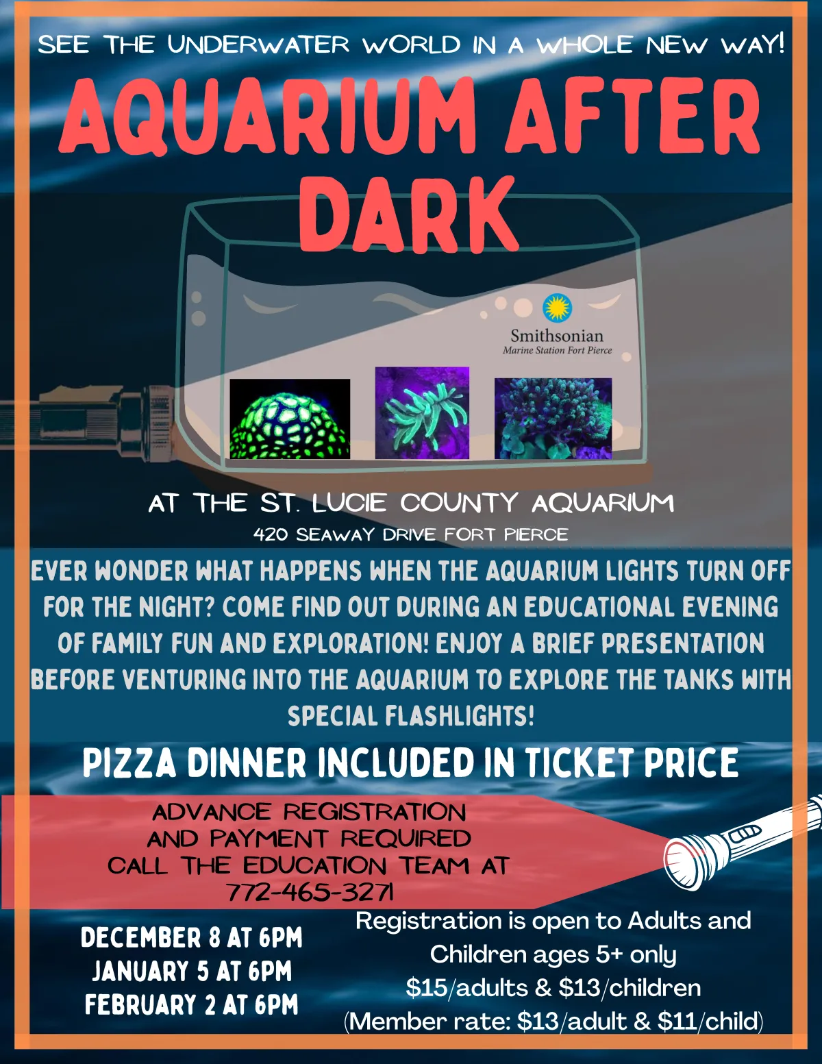 SMEE Aquarium After Dark Flier