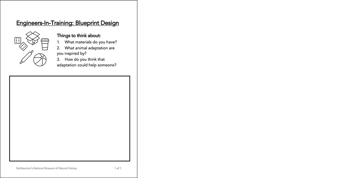 Engineer in Training - Blueprint Design worksheet