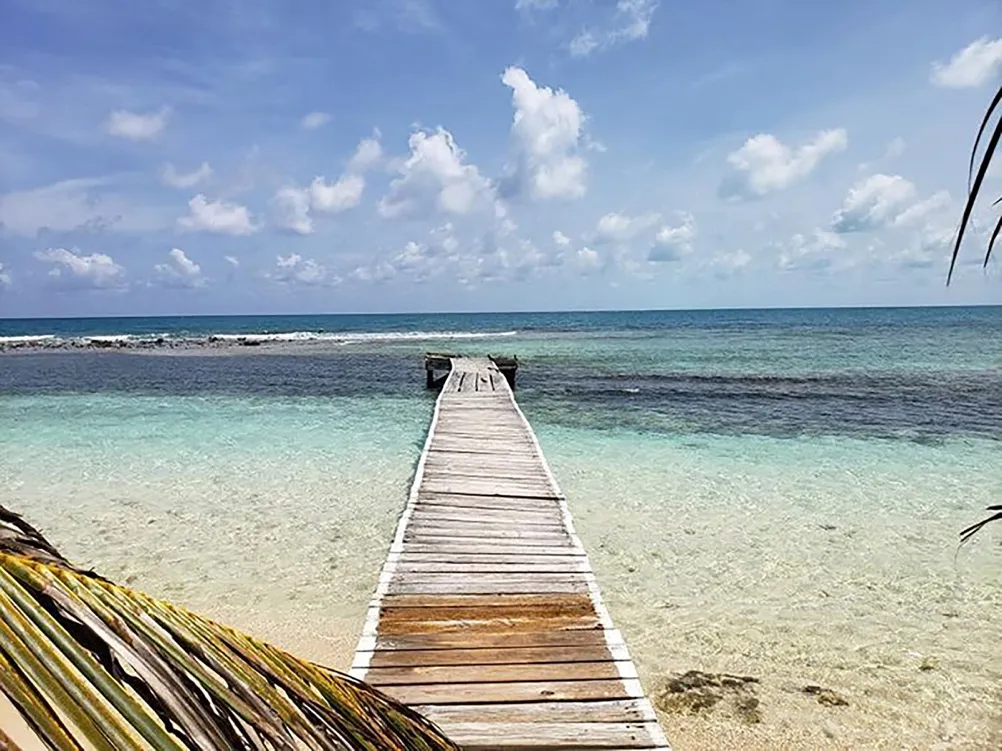 Pier with outhouse missing