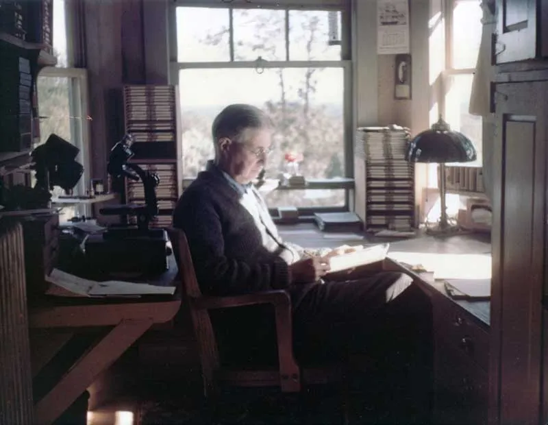 Dr. Cushman at his desk in 1945