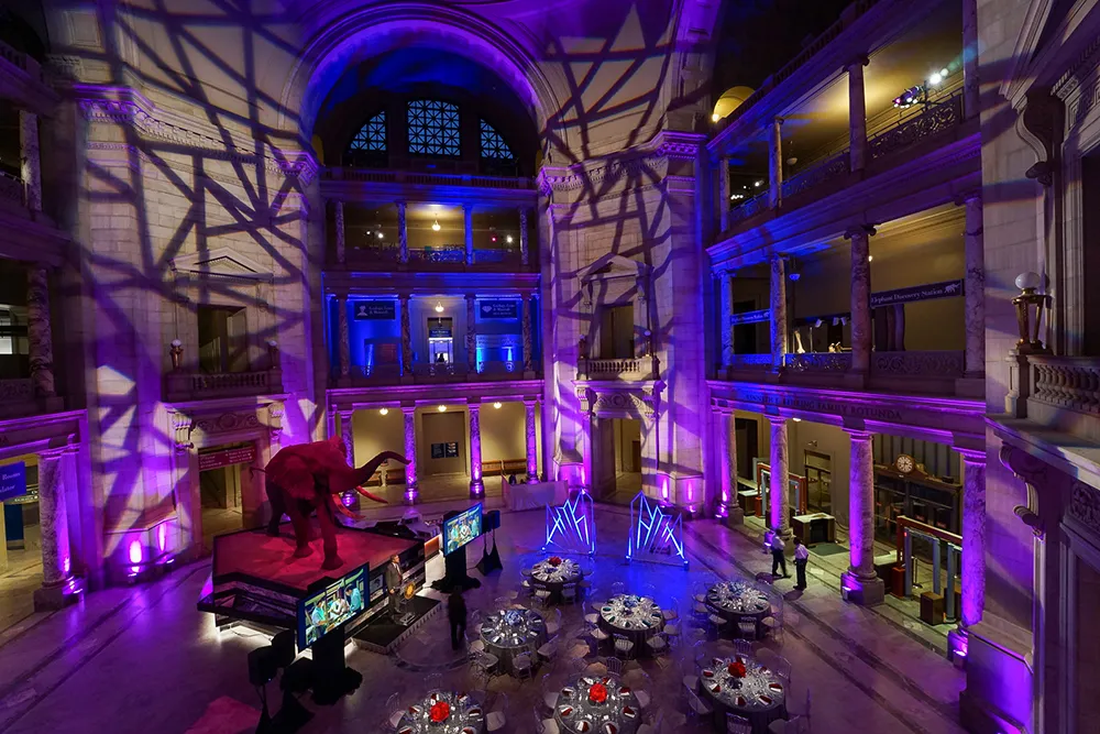 NMNH Rotunda transformed for an event