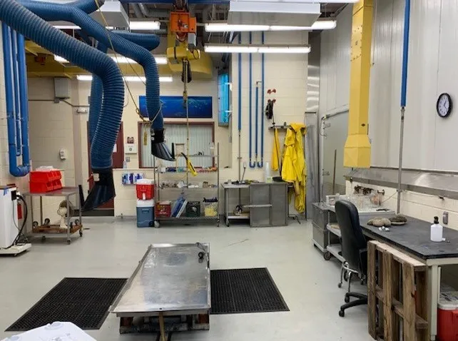 The OPL's necropsy lab space