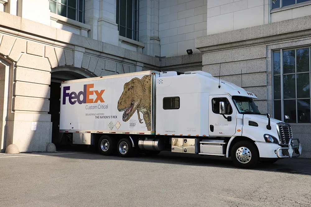 FedEx Truck delivering fossils