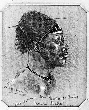 A portrait of "Makaiya Myua" 1884